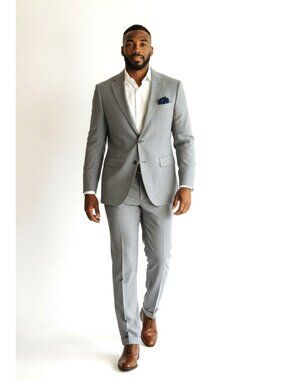 Vintage 1970s Cohen's Tailored Mens Gray Suit 40L 2-Piece Professional Attire